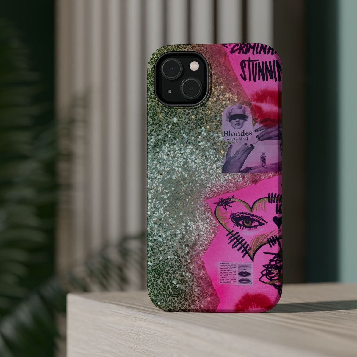 MagSafe "glitter gloss" airbrush iPhone case