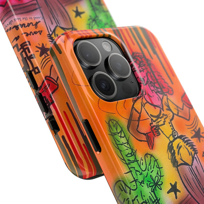 "wild, wild west" airbrush iPhone case