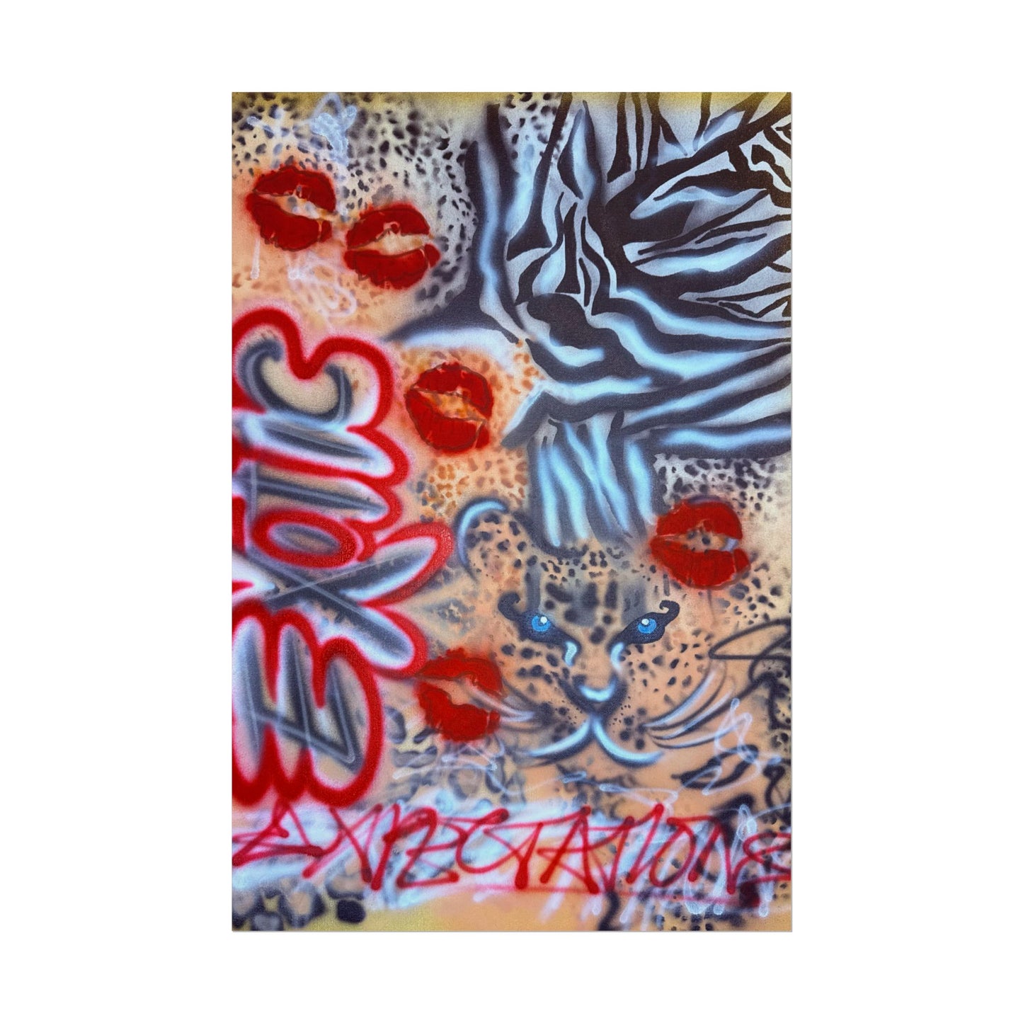 "exotic expectations" airbrush rolled print