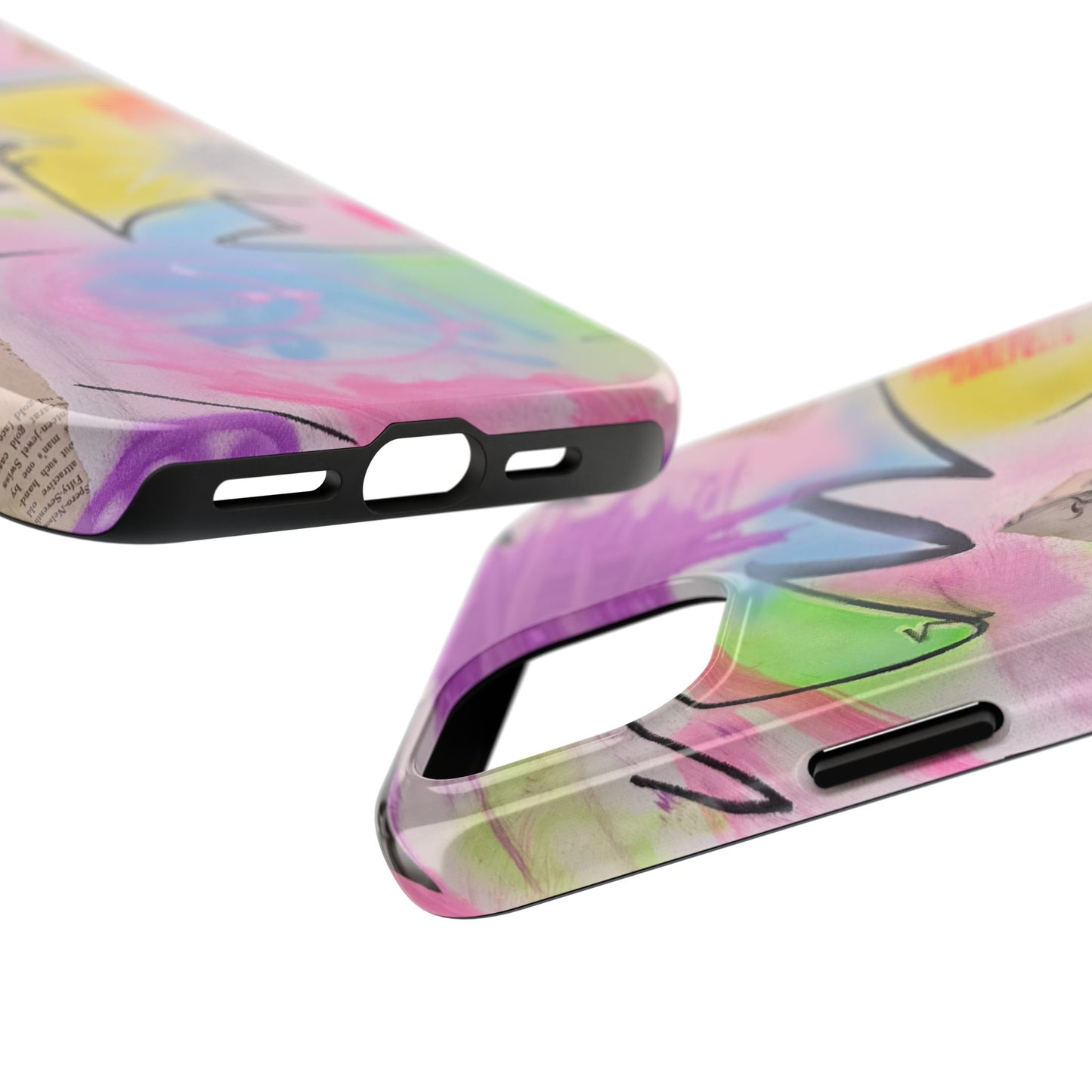 "pastel static" airbrush iPhone case