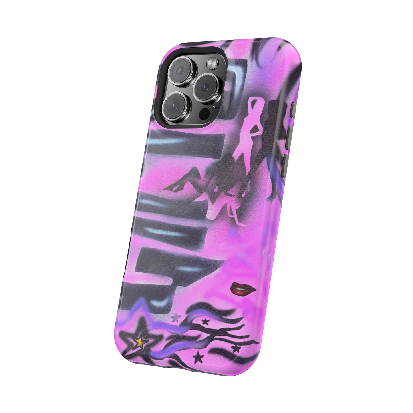 MagSafe "neon nights" airbrush iPhone case