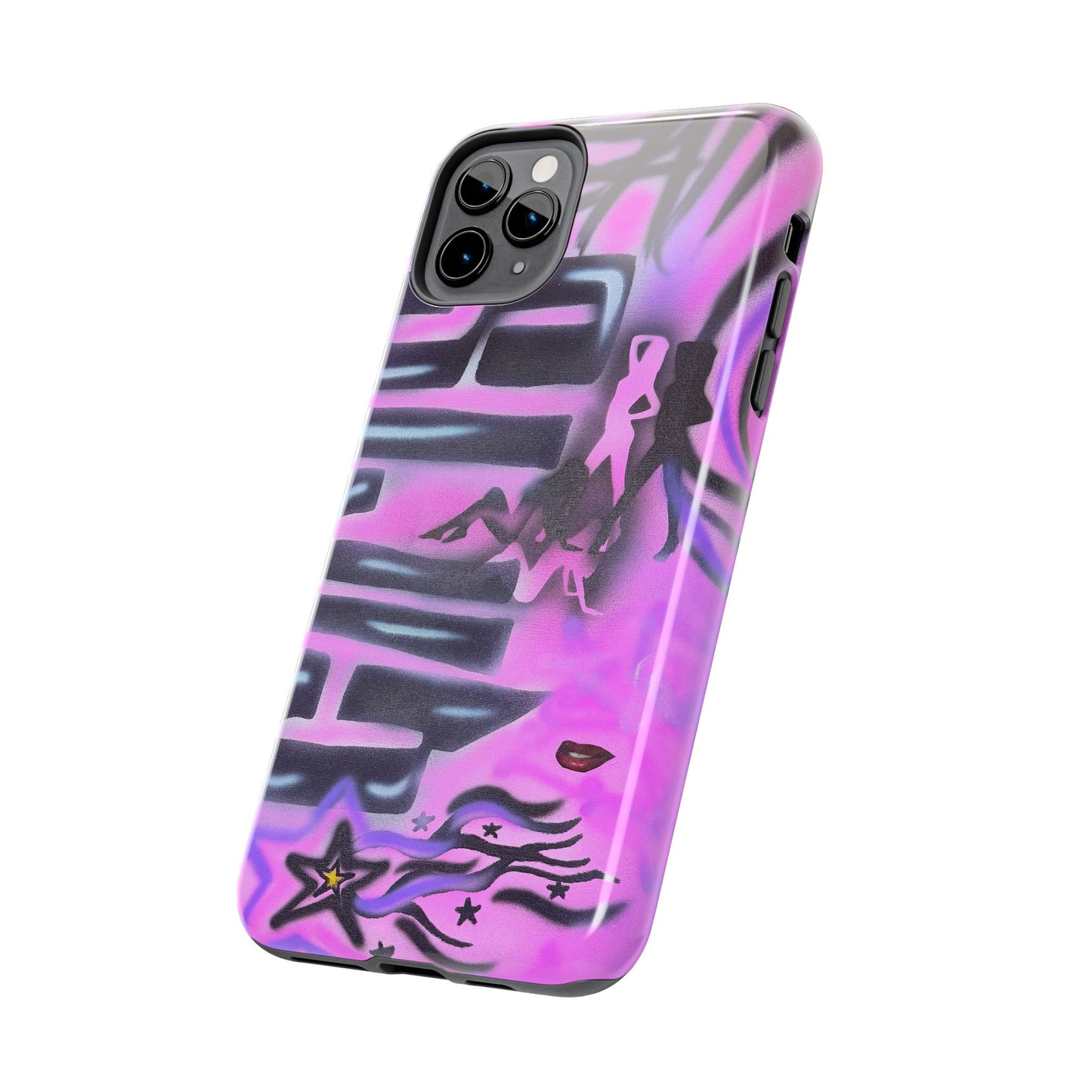 "neon nights" airbrush iPhone case