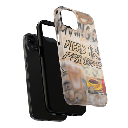 "need $$ for coffee" airbrush iPhone case