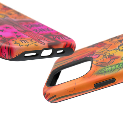 MagSafe "wild, wild west" airbrush iPhone case