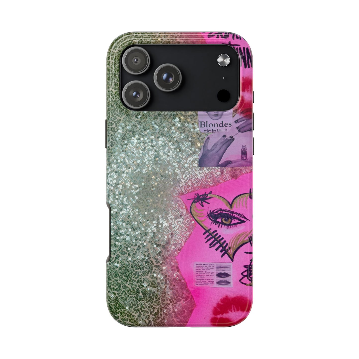 "glitter gloss" airbrush iPhone case
