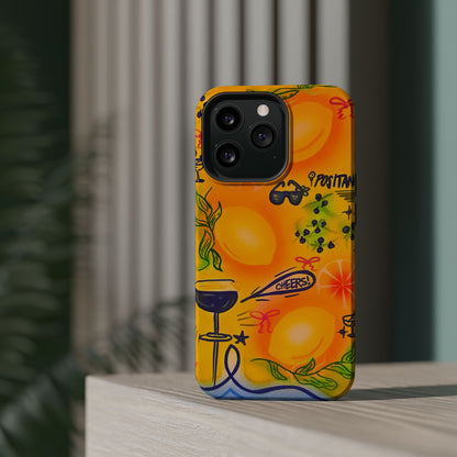 MagSafe Airbrush iPhone Hülle „citrus coastline“