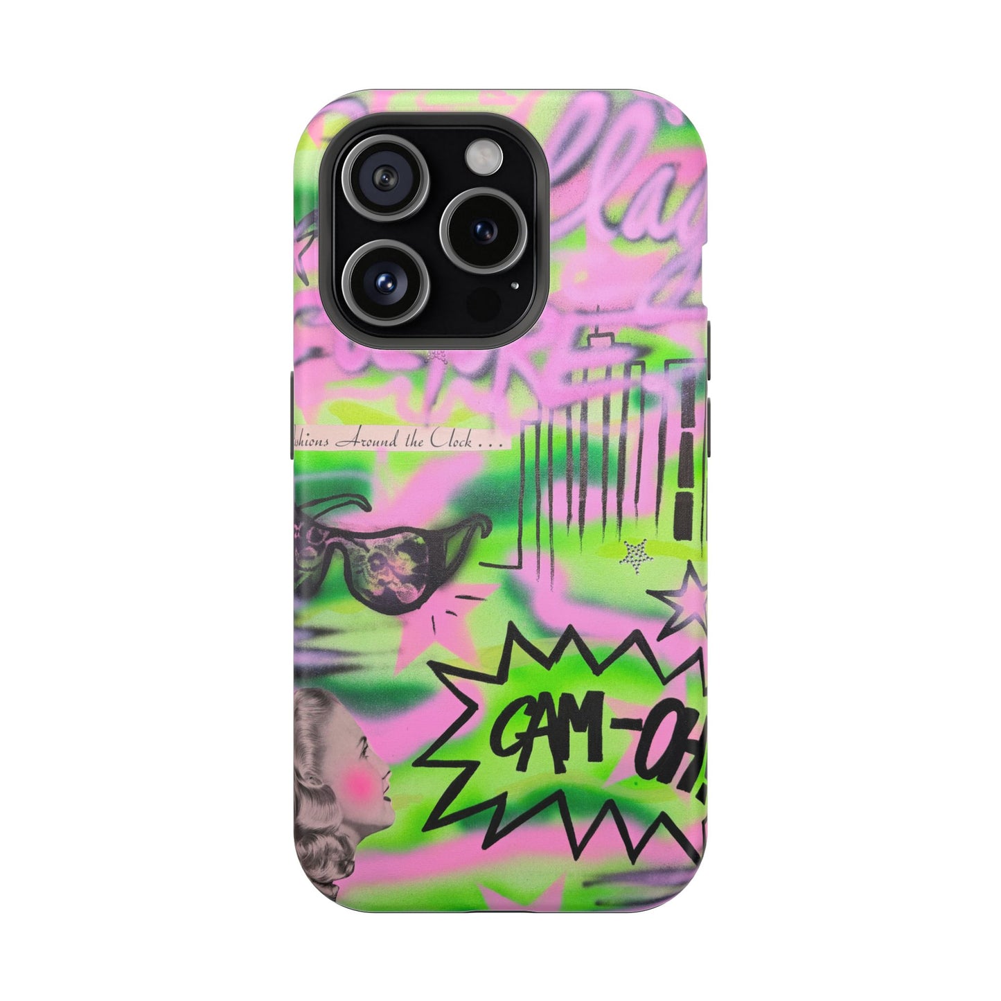 MagSafe "green camo" airbrush iPhone case