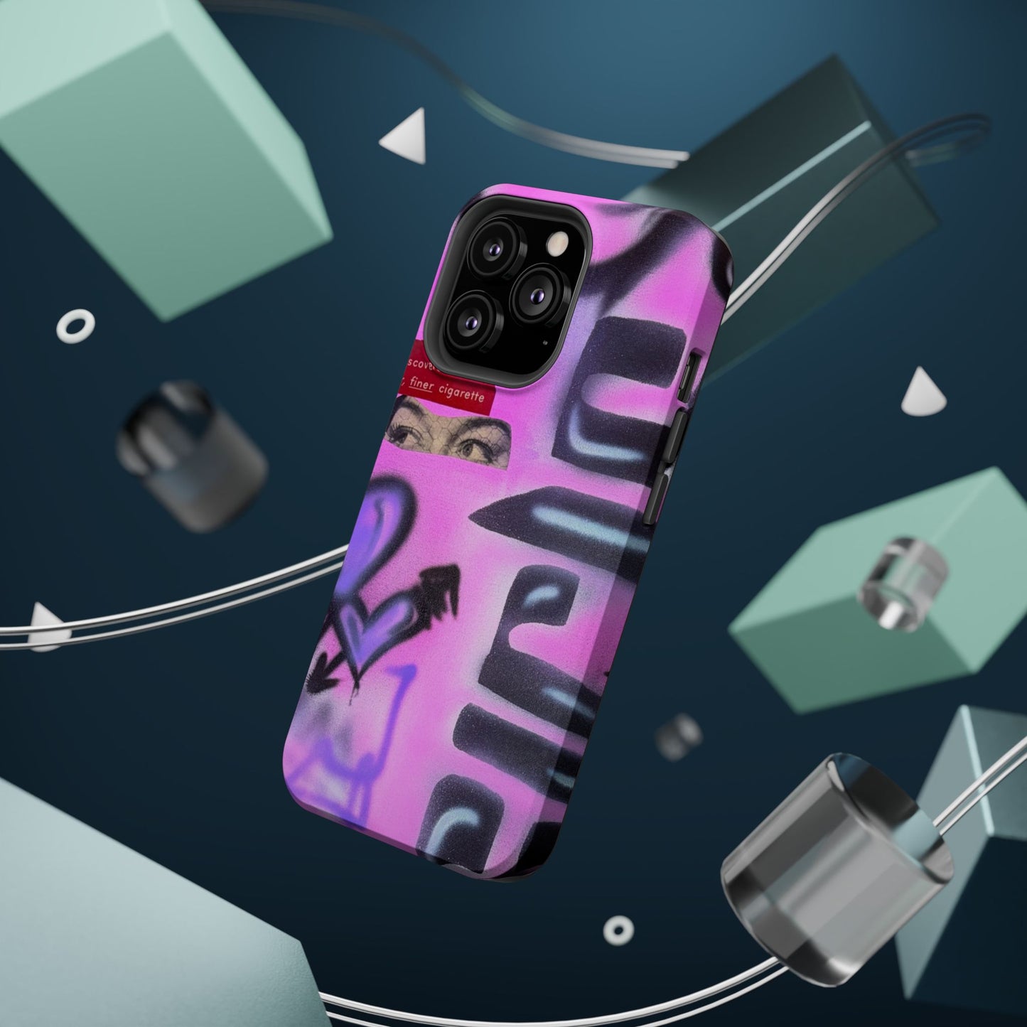 MagSafe "purple princess" airbrush iPhone case