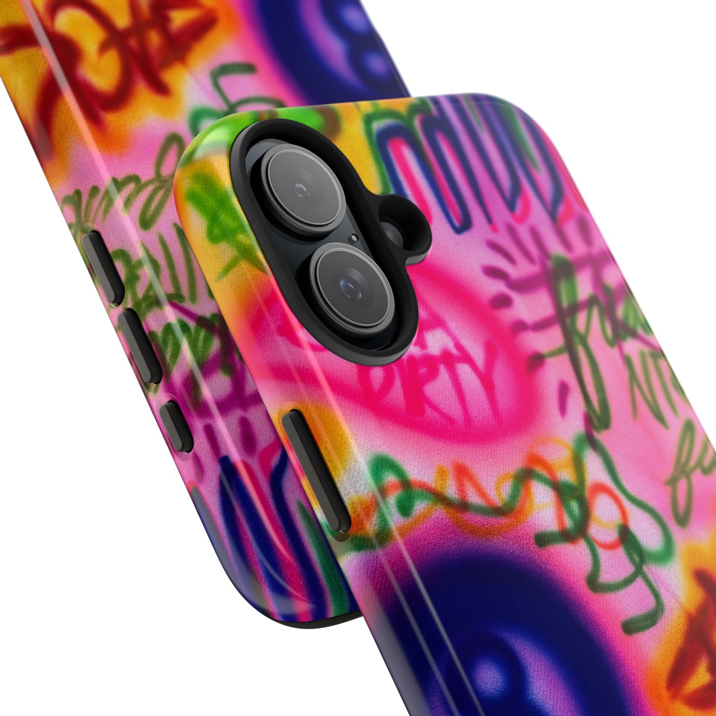 "colorful chaos" airbrush iPhone case