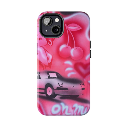 "on her way" airbrush iPhone case