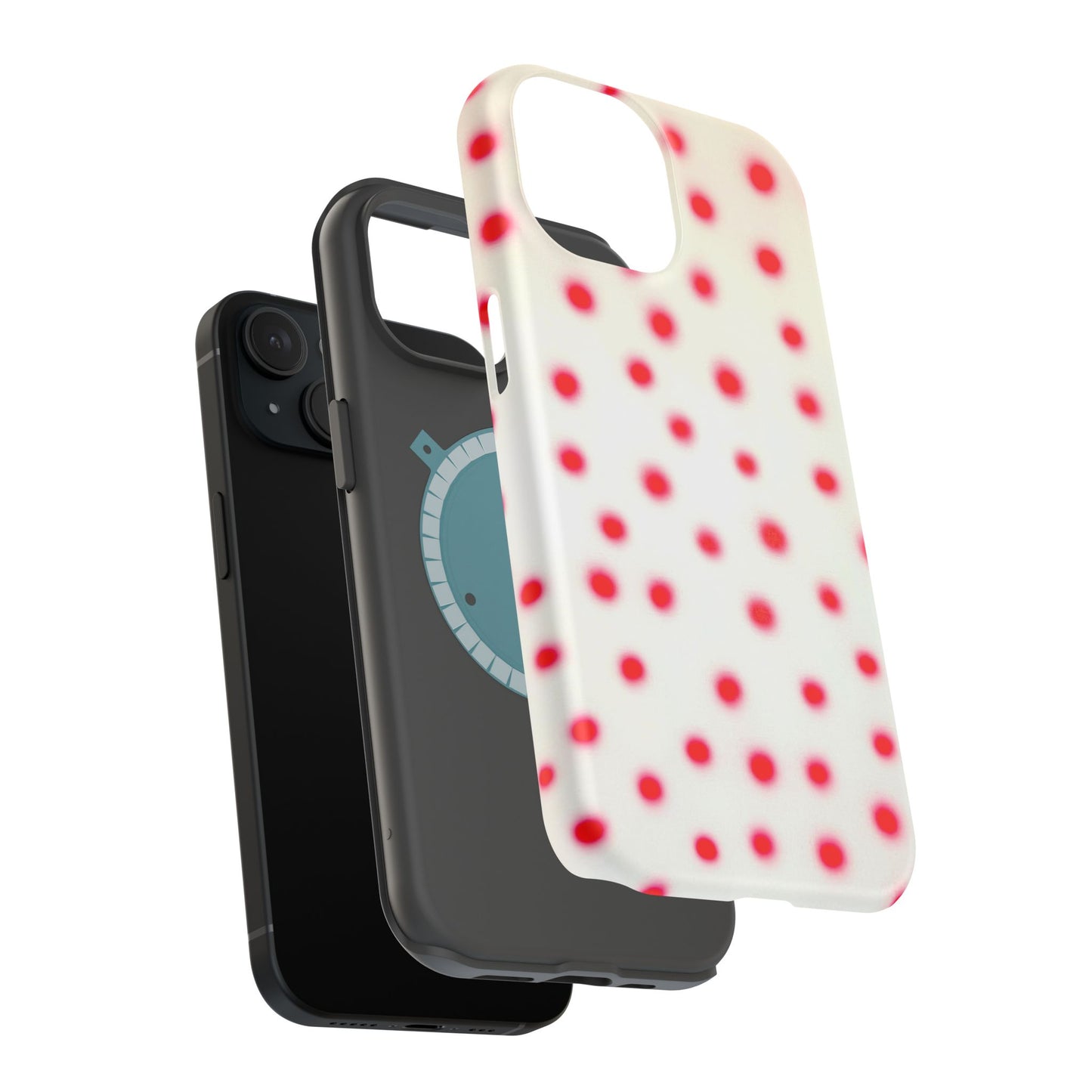 MagSafe "vanilla cherry polka dot" airbrush iPhone case