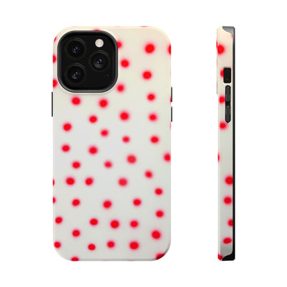 MagSafe "vanilla cherry polka dot" airbrush iPhone case