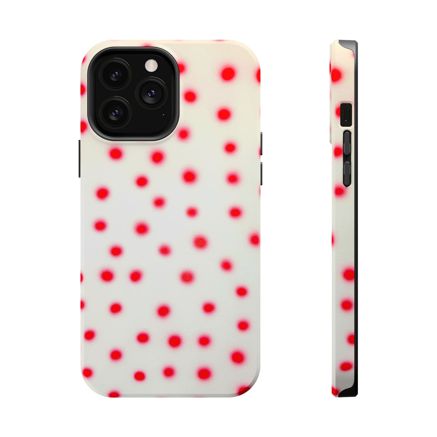 MagSafe "vanilla cherry polka dot" airbrush iPhone case