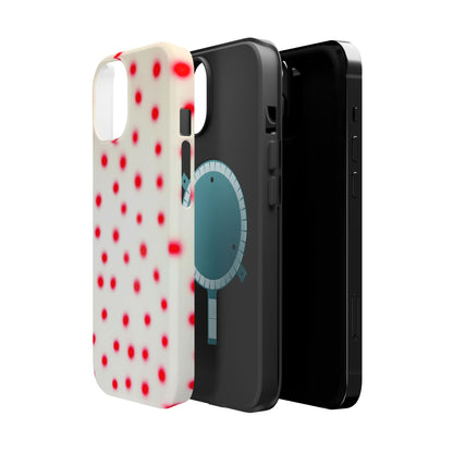 MagSafe "vanilla cherry polka dot" airbrush iPhone case