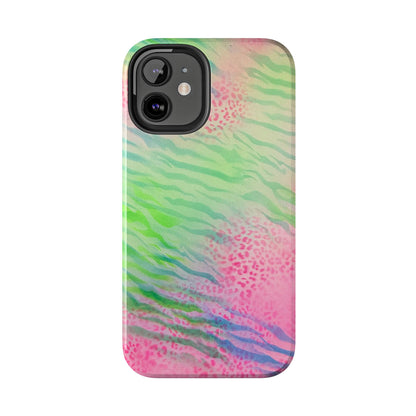 "teal cheetah" airbrush iPhone case
