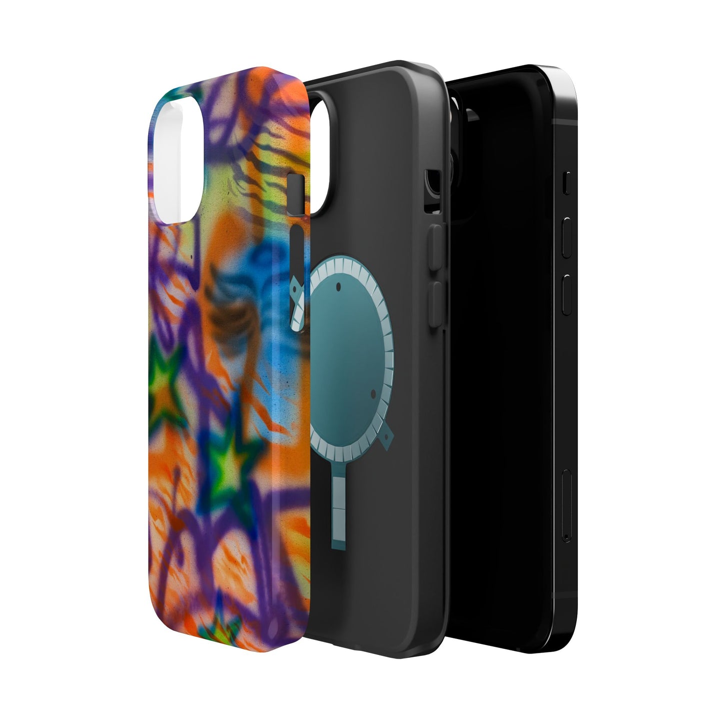 MagSafe "streetwear angel" airbrush iPhone case