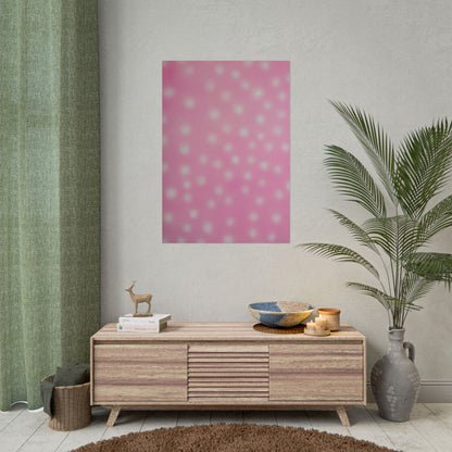 "strawberry swirl polka dot" airbrush rolled print