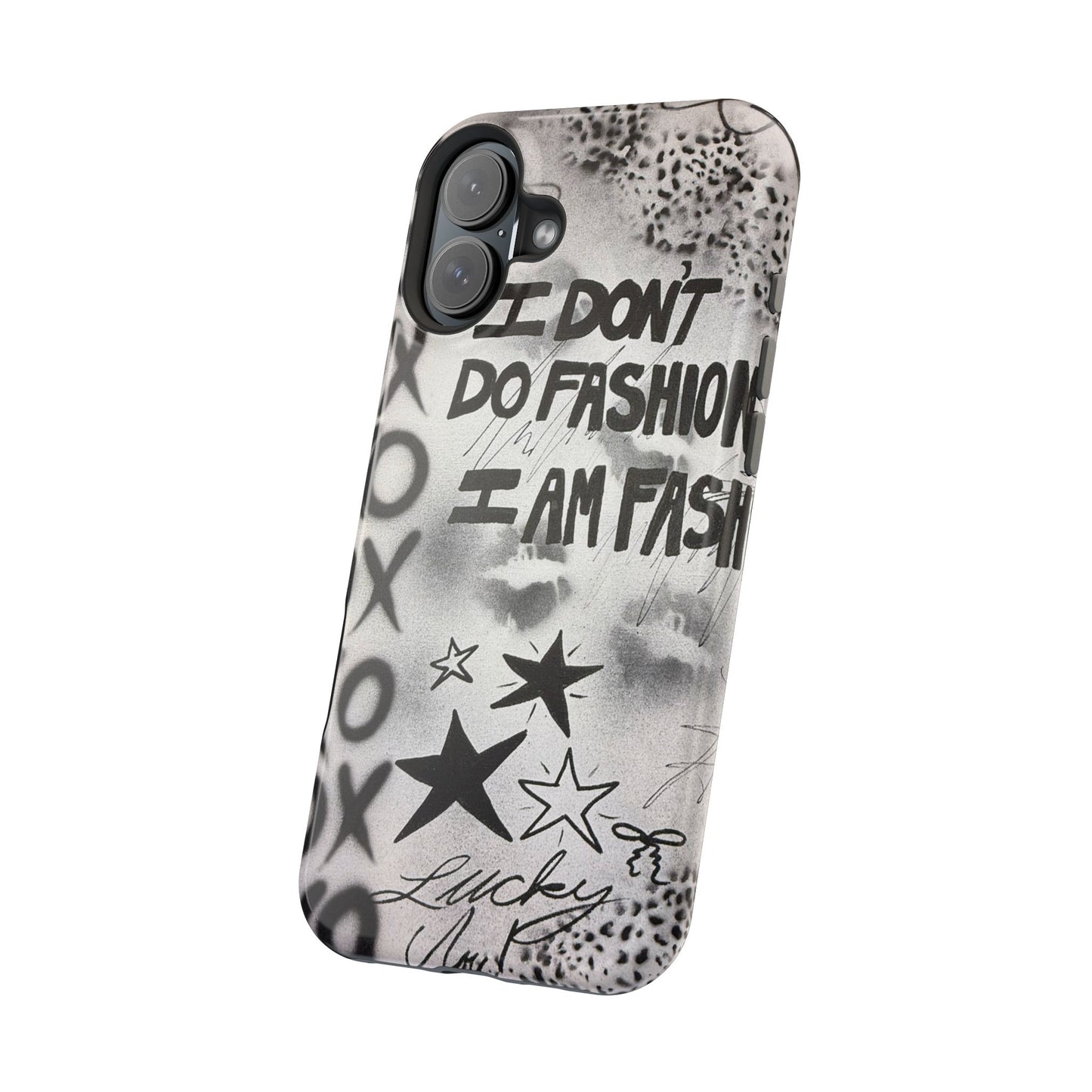 MagSafe "i am fashion" airbrush iPhone case