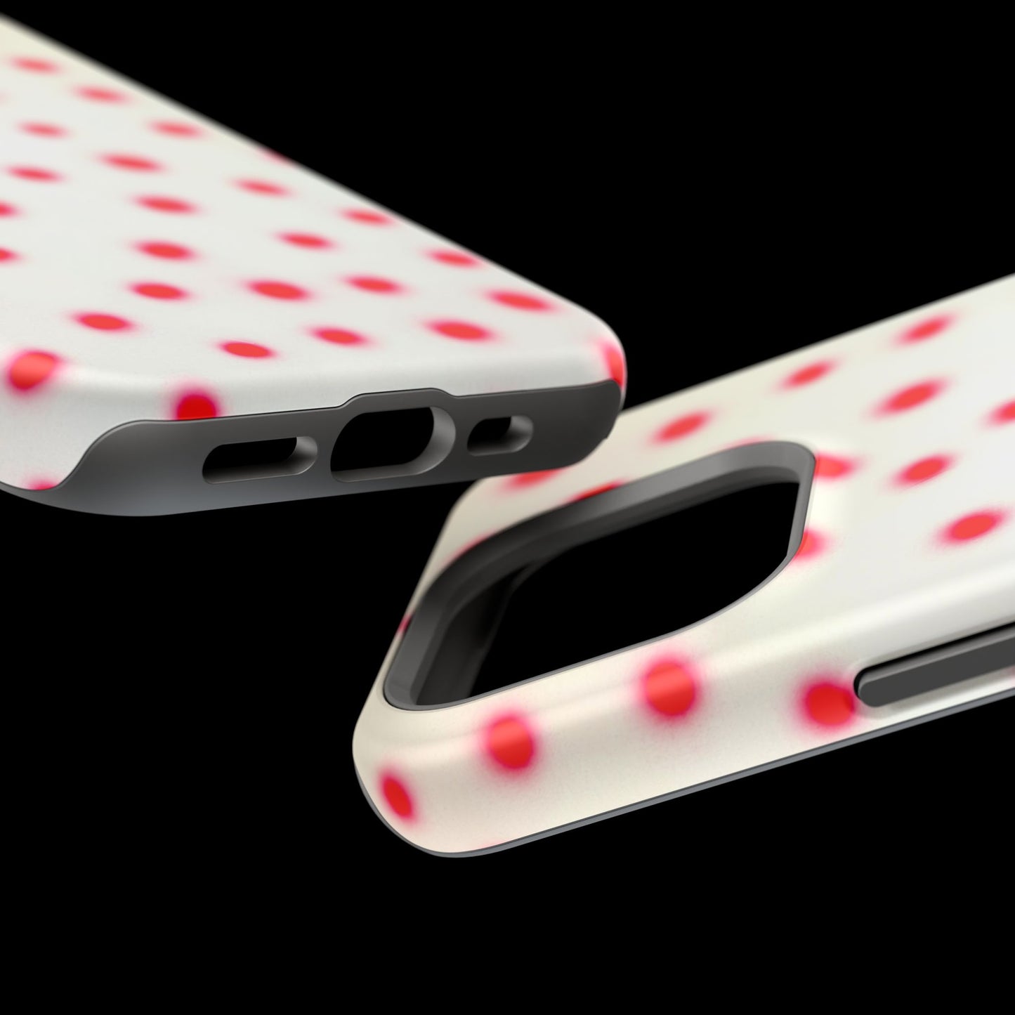 MagSafe "vanilla cherry polka dot" airbrush iPhone case