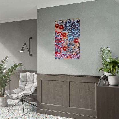 "exotic expectations" airbrush rolled print