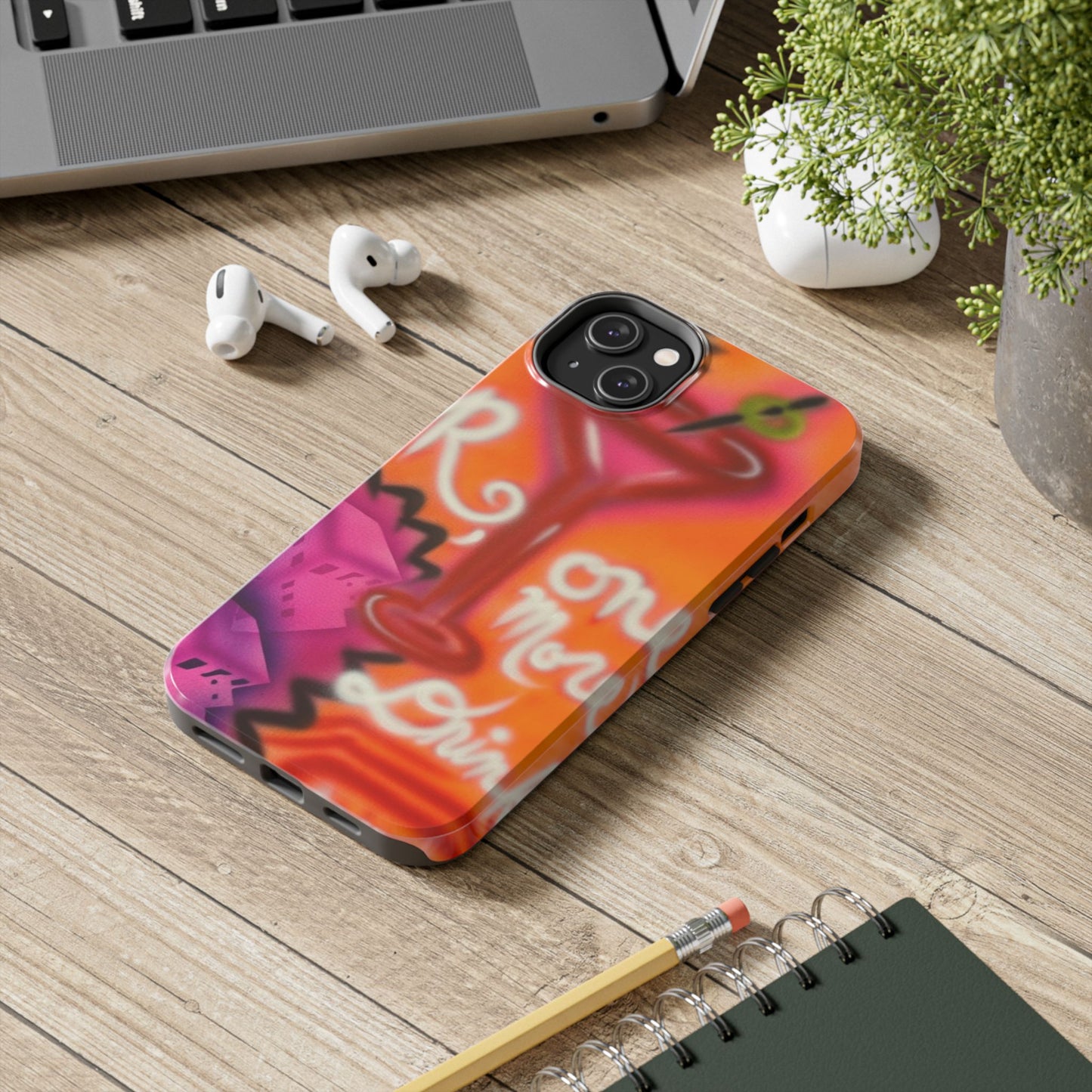 "one more drink!" airbrush iPhone case