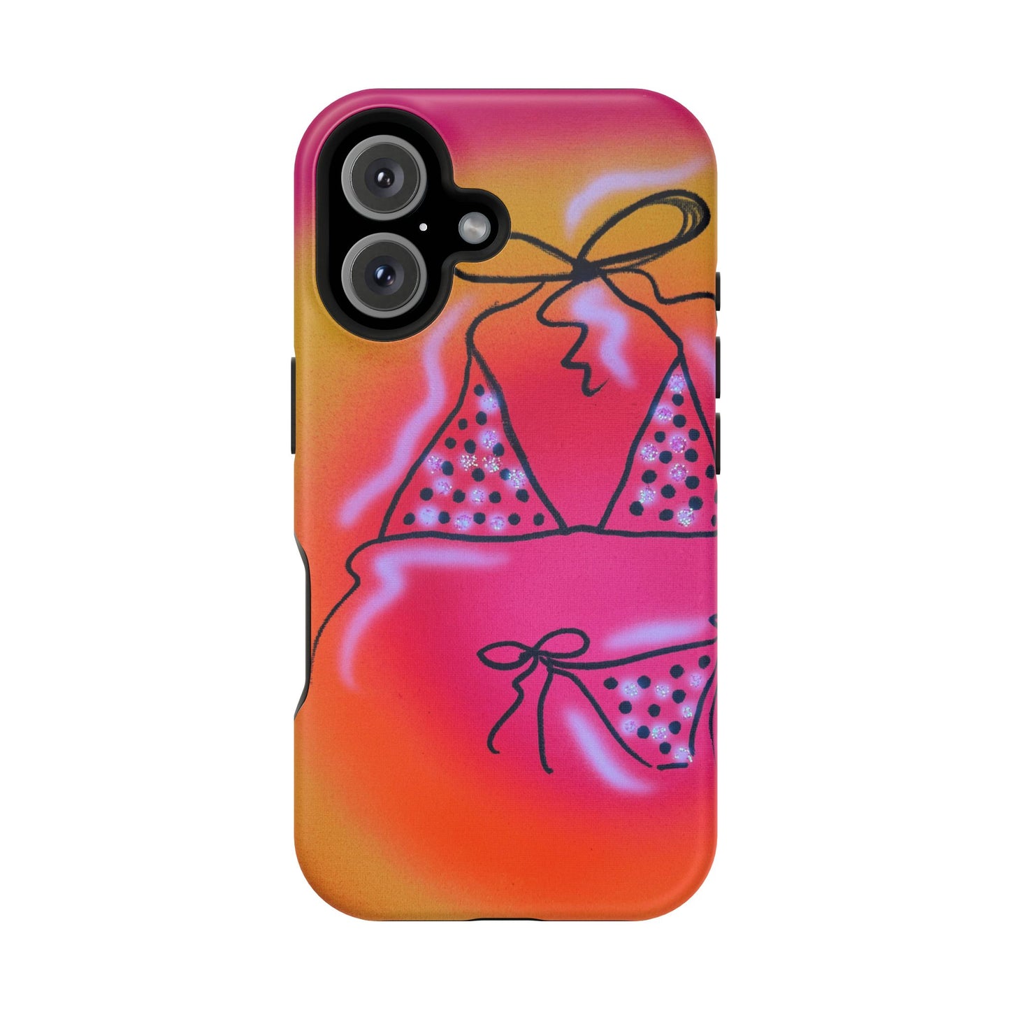 MagSafe "glitter bikini" airbrush iPhone case