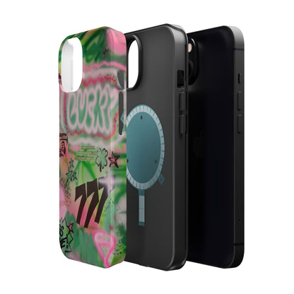 MagSafe "so lucky" airbrush iPhone case