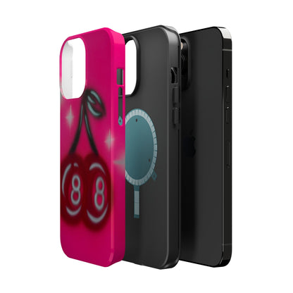 MagSafe "cherry 8ball" airbrush iPhone case