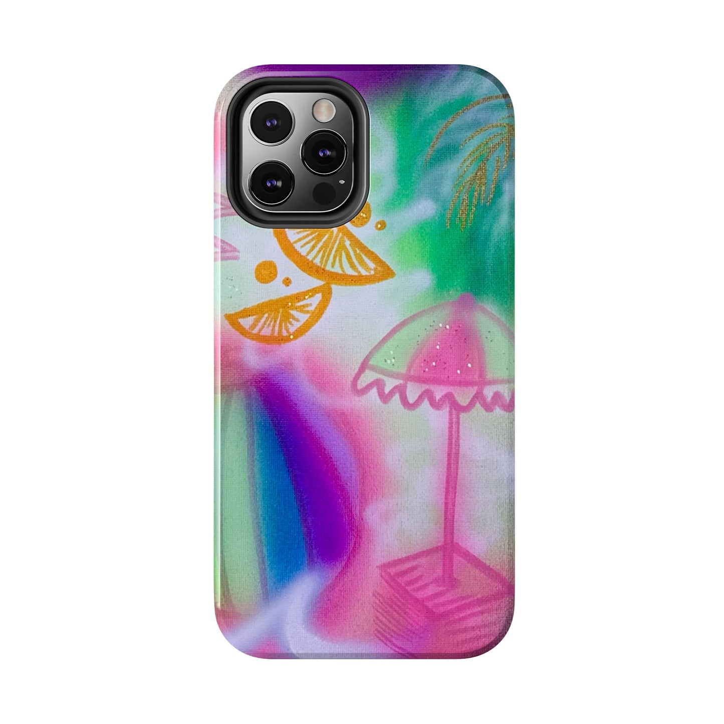 "on the beach" airbrush iPhone case