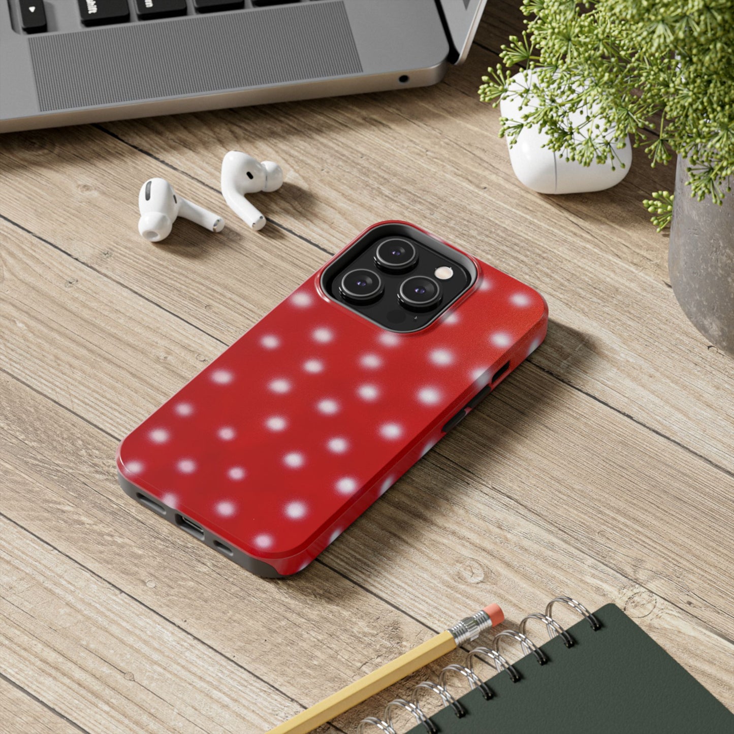 "cherry crush polka dot" airbrush iPhone case