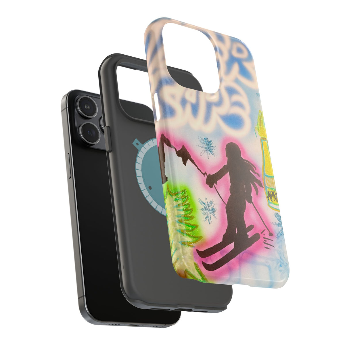 MagSafe "winter escape" airbrush iPhone case