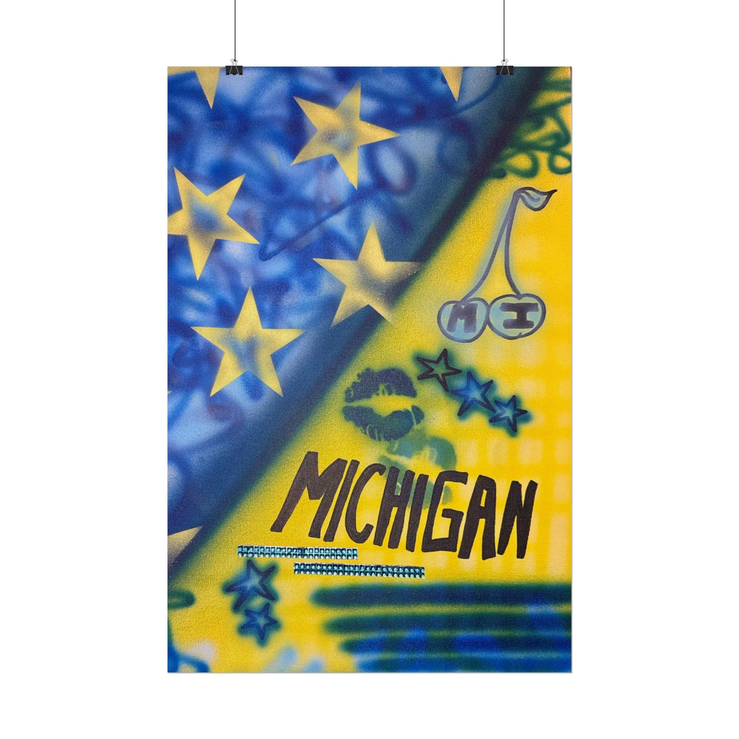 "ann arbor, michigan" airbrush rolled print