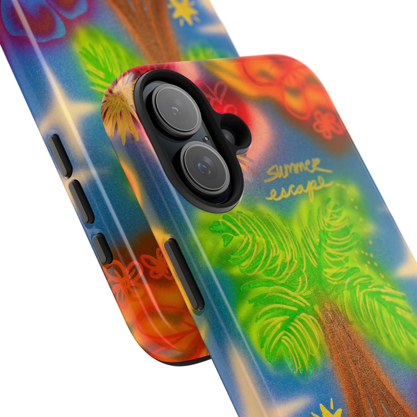 "neon blue palms" airbrush iPhone case