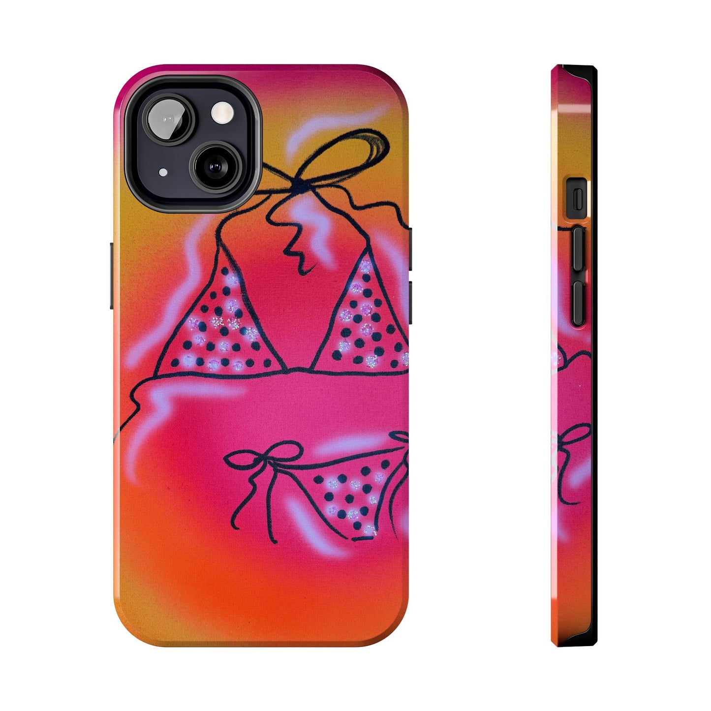 "glitter bikini" airbrush iPhone case
