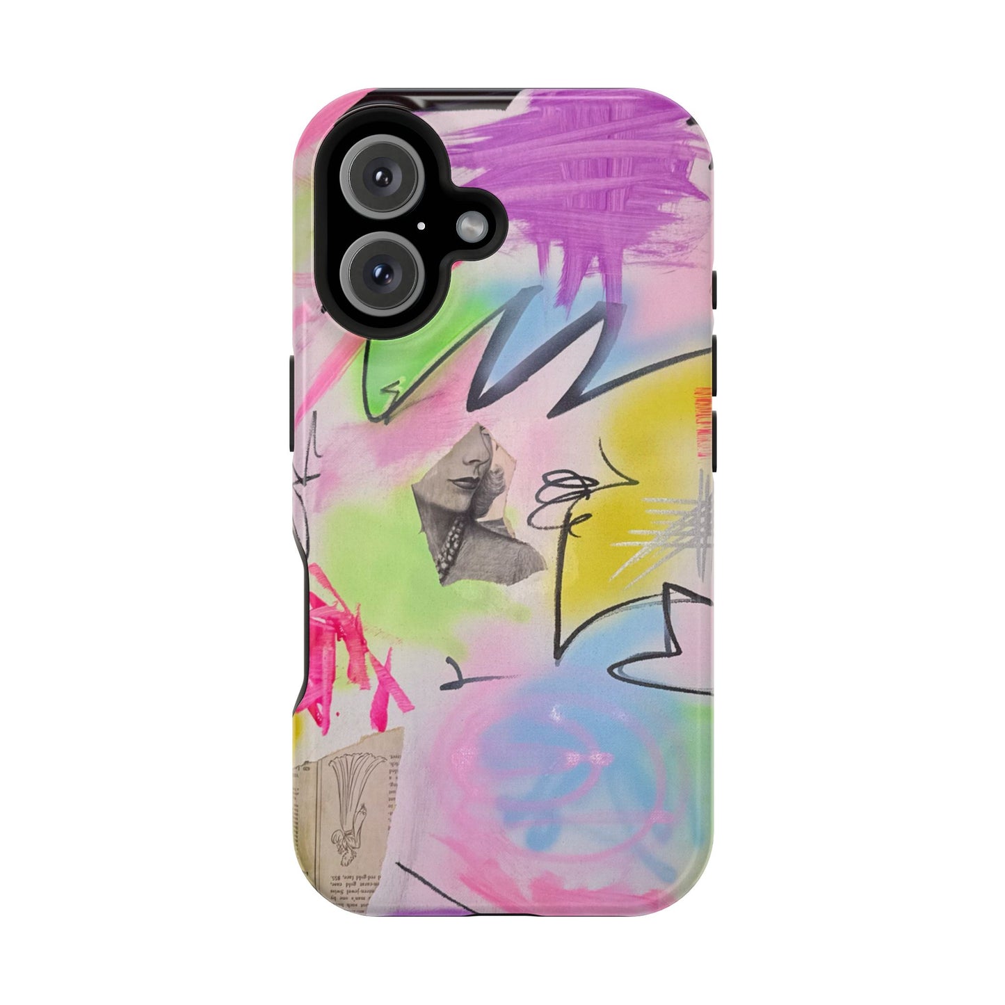 MagSafe "pastel static" airbrush iPhone case