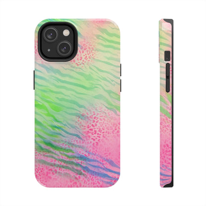 "teal cheetah" airbrush iPhone case