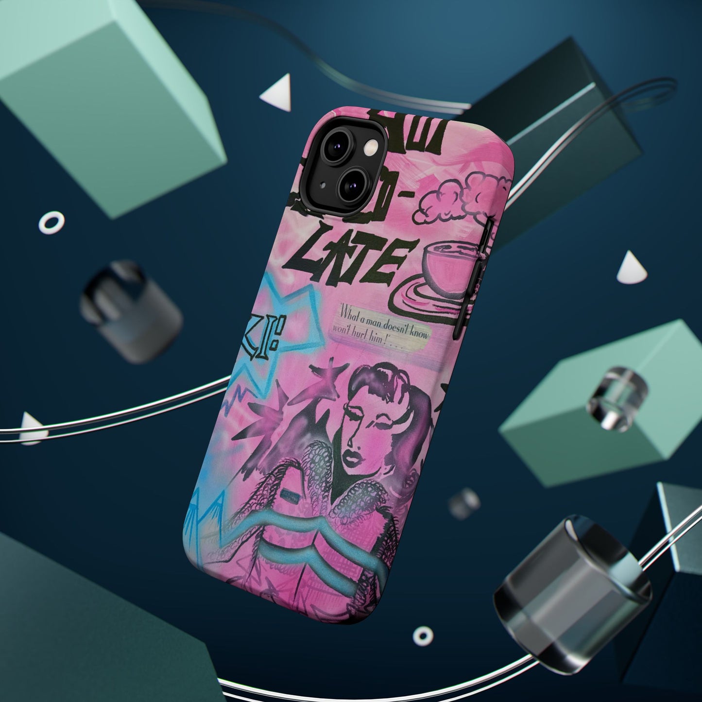 MagSafe "avant le ski" airbrush iPhone case