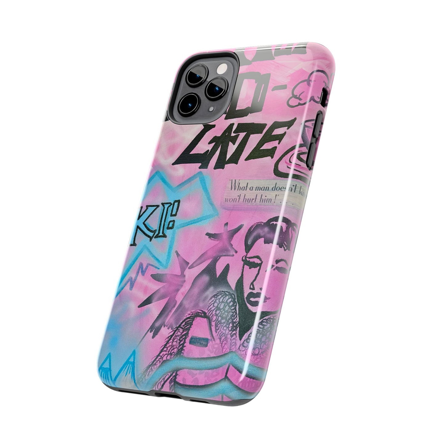 "avant le ski" airbrush iPhone case