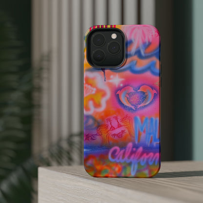 "mornings in malibu" MagSafe airbrush iPhone case