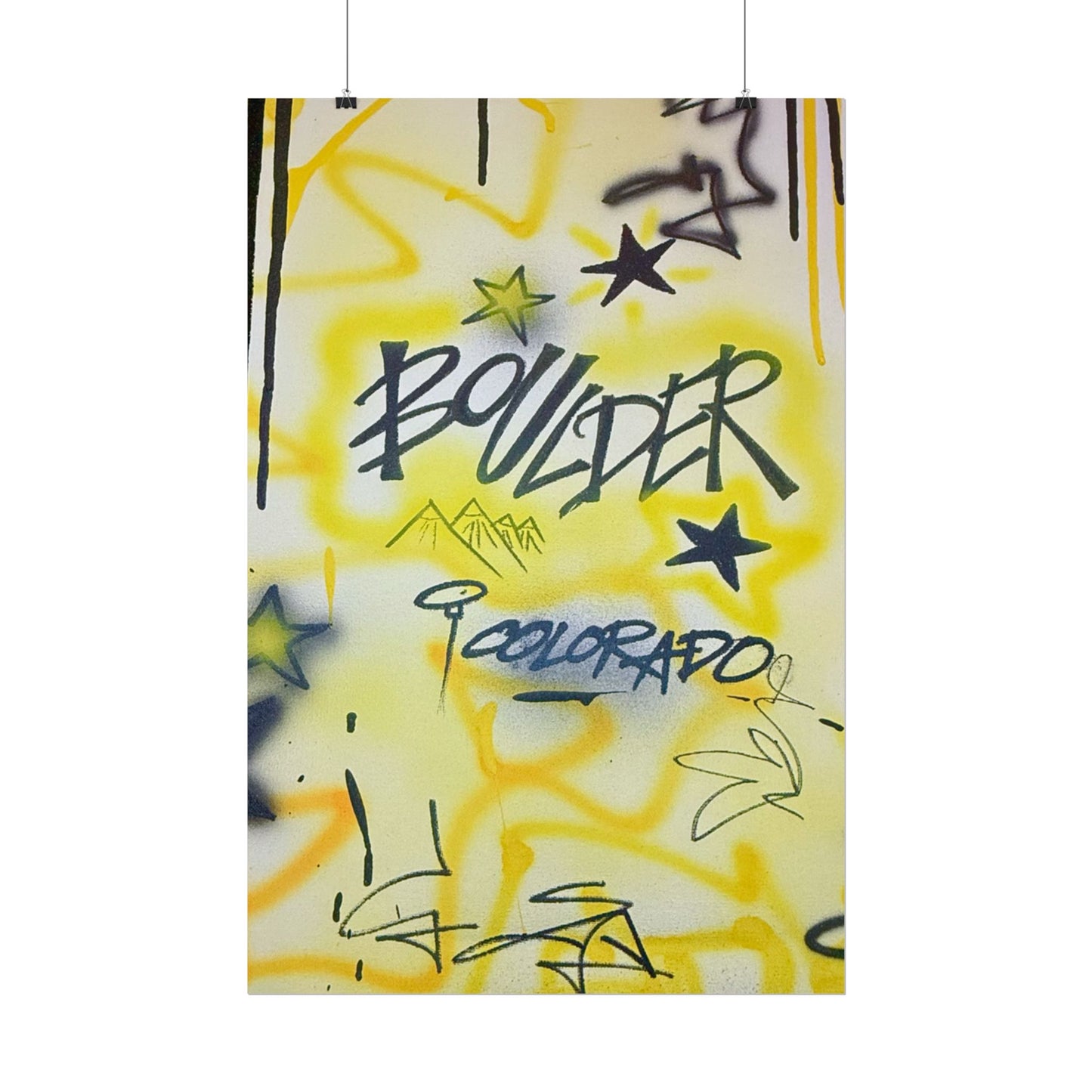 "boulder" airbrush rolled print