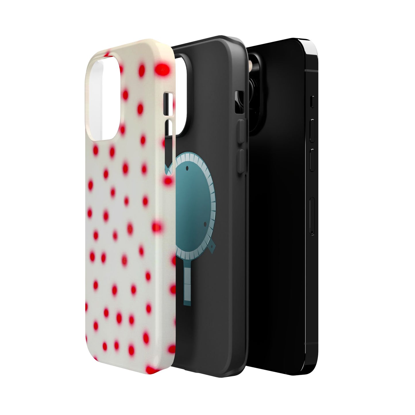 MagSafe "vanilla cherry polka dot" airbrush iPhone case