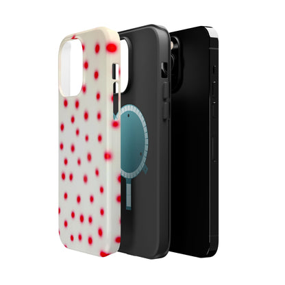 MagSafe "vanilla cherry polka dot" airbrush iPhone case