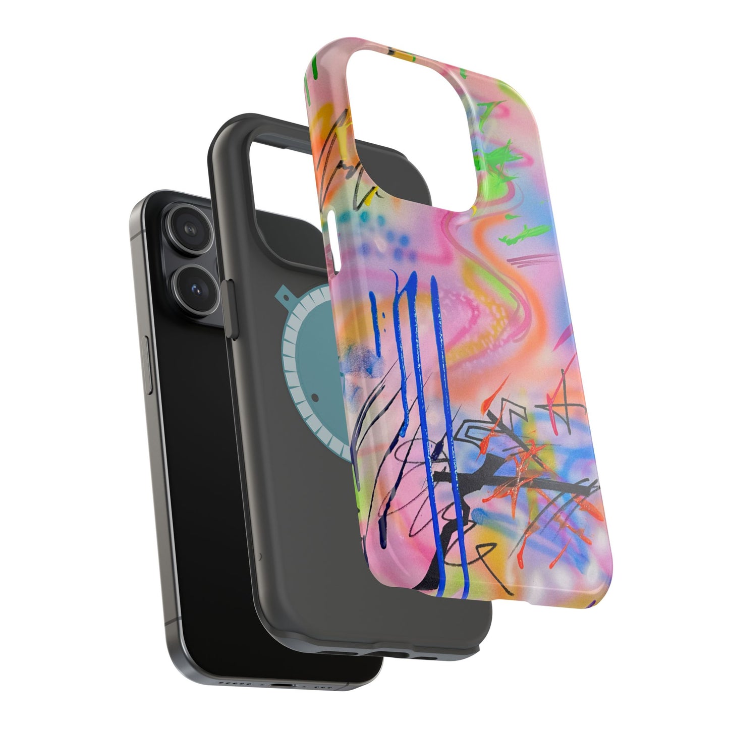 MagSafe "neon haze" airbrush iPhone case