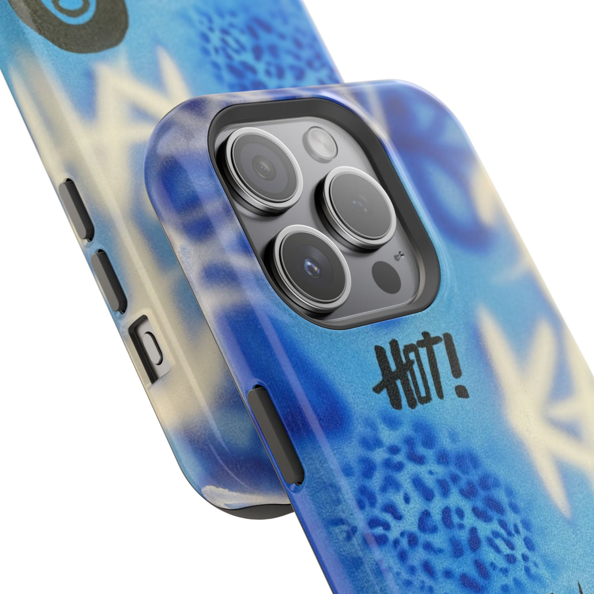 MagSafe "brilliant blues" airbrush iPhone case