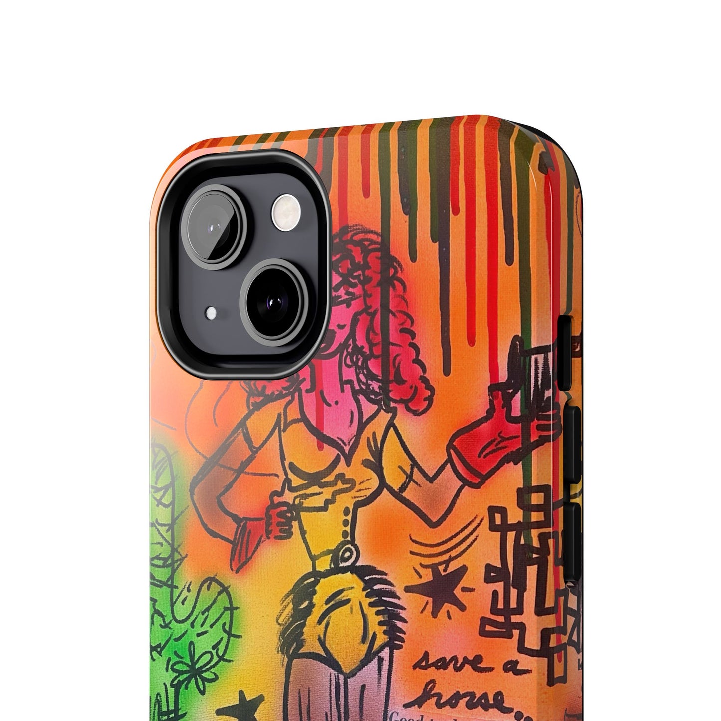 "wild, wild west" airbrush iPhone case