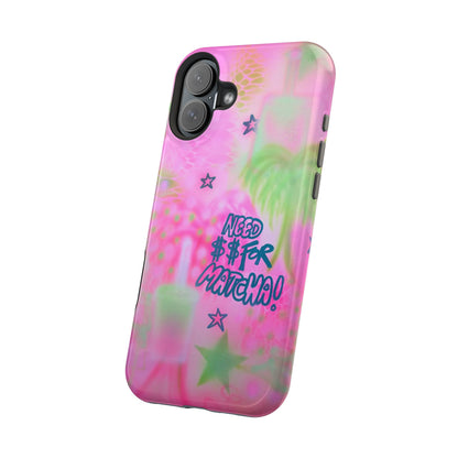 MagSafe "need $$ for matcha" airbrush iPhone case