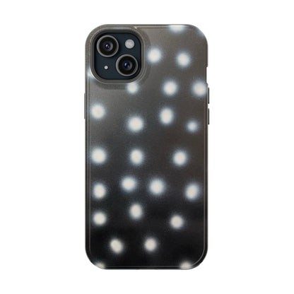 MagSafe "coconut noir polka dot" airbrush iPhone case