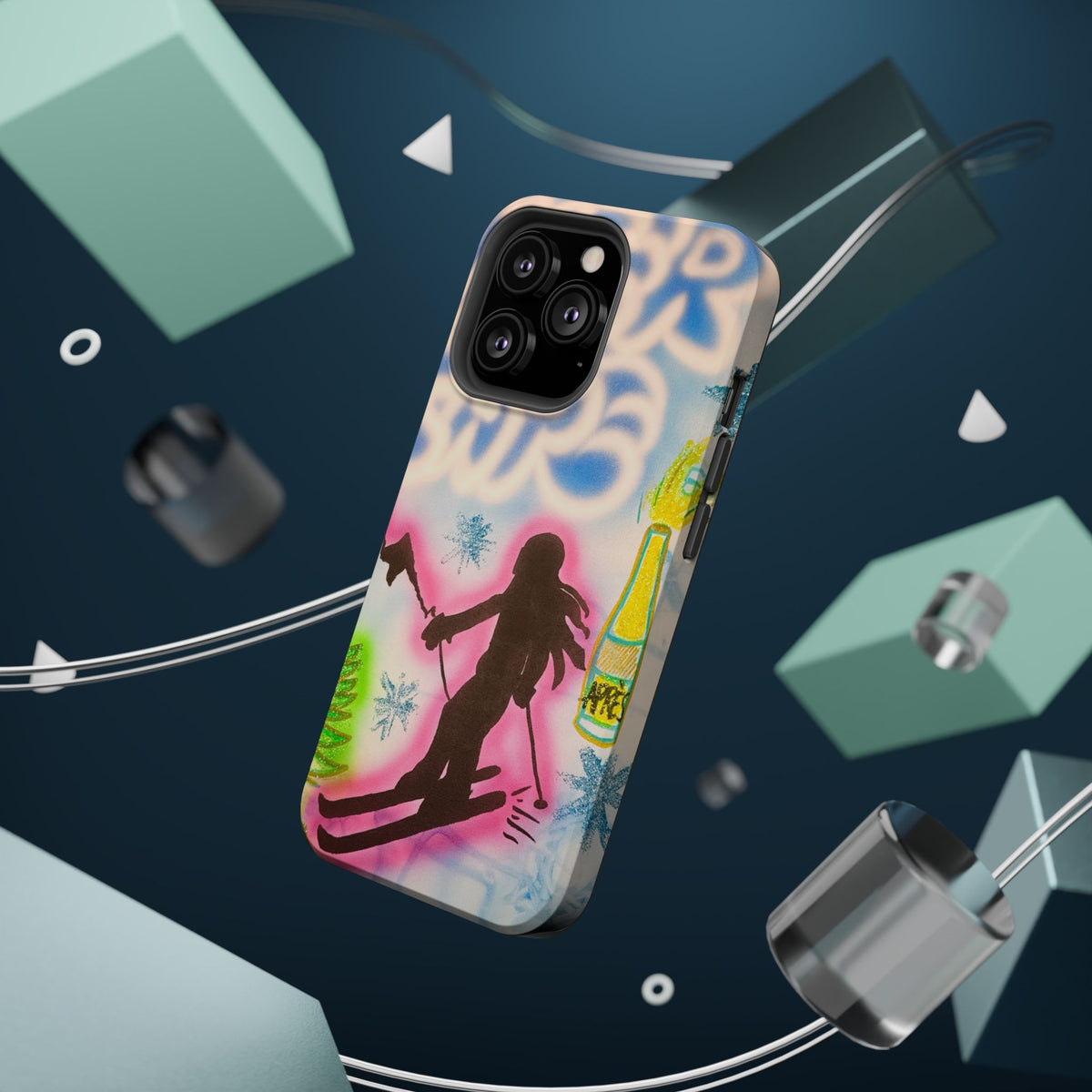 MagSafe "winter escape" airbrush iPhone case
