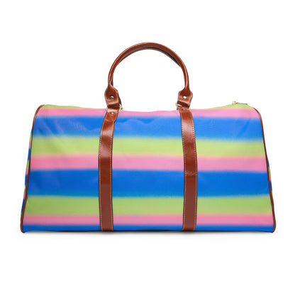 "sherbet stripes" airbrush waterproof travel bag