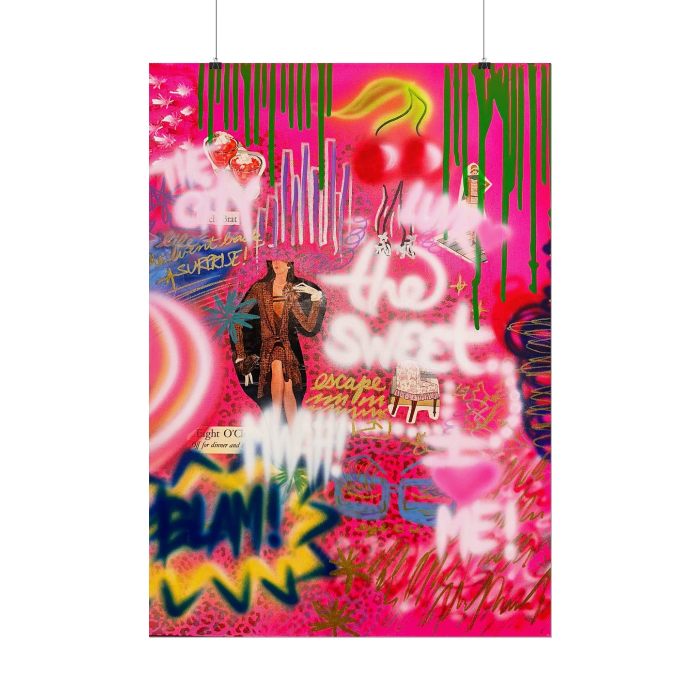 "sweet escape" airbrush rolled print